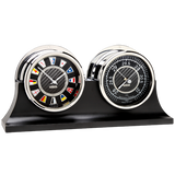 Carbon Fiber Flag Clock and Barometer
